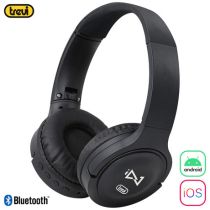 TREVI DJ 12E30 naglavne slušalke, Bluetooth 5.0, mikrofon, microSD, AUX-in, zložljive, črne
