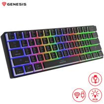 GENESIS THOR 660 gaming tipkovnica, mehanska, žična USB Type-C / brezžična Bluetooth, RGB LED osvetlitev, Anti-Ghosting, F1 - F12, aplikacija, črna