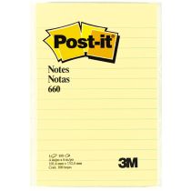3M samolepilni lističi Post-it, 660, 102 x 152 mm, 100/1, rumen