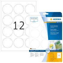 Herma etikete Superprint Removables, fi 60 mm, 25/1