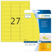 Herma etikete Superprint Special, 63.5x29.6 mm, 20/1, neon rumena