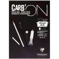 Clairefontaine blok skicirka Carbon, A3, 20 listni, 120 g, črn papir