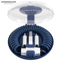 Vonmählen ALLROUNDO ® C univerzalni 6v1 kabel za polnjenje, USB-C / USB-A / Micro-USB / Lightning, združljiv z vsemi napravami, hitro polnjenje, 75 cm, modra (Marine)