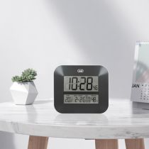 TREVI OM 3520 D digitalna ura, stenska / namizna, čas, datum, temperatura, vlažnost, črna