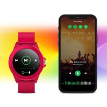 FOREVER Colorum CW-300 pametna ura, 1.22" zaslon, Bluetooth, Android + iOS, baterija, aplikacija, IP68, merjenje aktivnosti, analiza spanca, športni načini, rdeča (xMagenta)