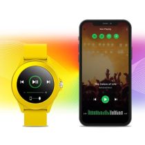 FOREVER Colorum CW-300 pametna ura, 1.22" zaslon, Bluetooth, Android + iOS, baterija, aplikacija, IP68, merjenje aktivnosti, analiza spanca, športni načini, rumena (xYellow)