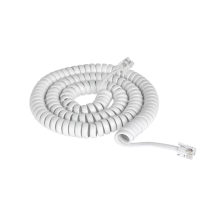 Telefonski kabel spirala 0.7m/4.2m beli