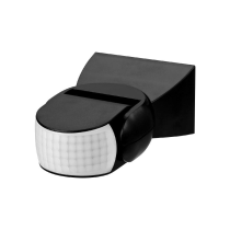 Senzor svetlobe MacLean zunanji montažni, 220V, IP54, 180°, 12m, črne barve