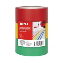 Apli Trak za označevanje tal, 3 kos rdeč, rumen, zelen, 3x40mm x 33m
