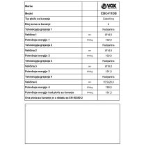 VOX EBC410DB steklokeramična kuhalna plošča
