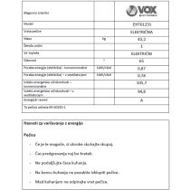 VOX električni štedilnik EHT 6125 S (4x elektrika)