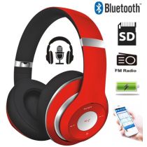 Naglavne Bluetooth slušalke PLATINET/Freestyle FH0916R z mikrofonom, zložljive, rdeče