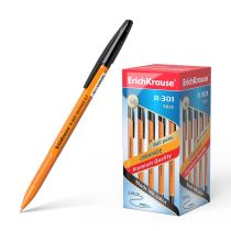 ErichKrause Kemični svinčnik R-301 0,7, črn Orange Stick s pokrovčkom, 50 kos