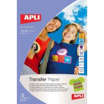 APLI Transferni papir za pisane majice 5 listov
