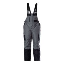 Delovne hlače podložene z naramnicami sive "M" LAHTI L4110802