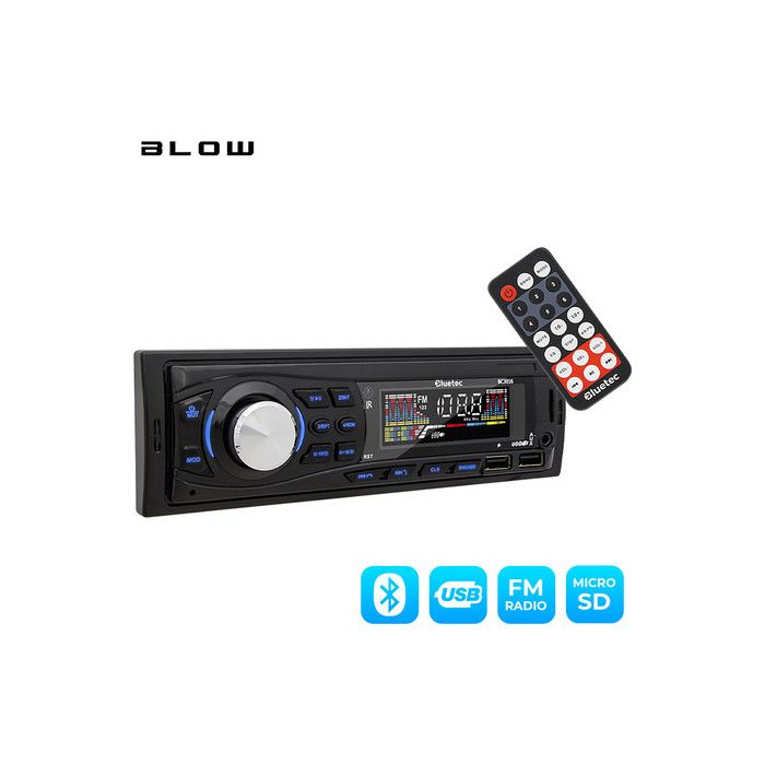 Avtoradio BLOW Bluetec BC3016, Radio FM, Bluetooth, 4x50W, MP3 / USB / SD / AUX-in, daljinec