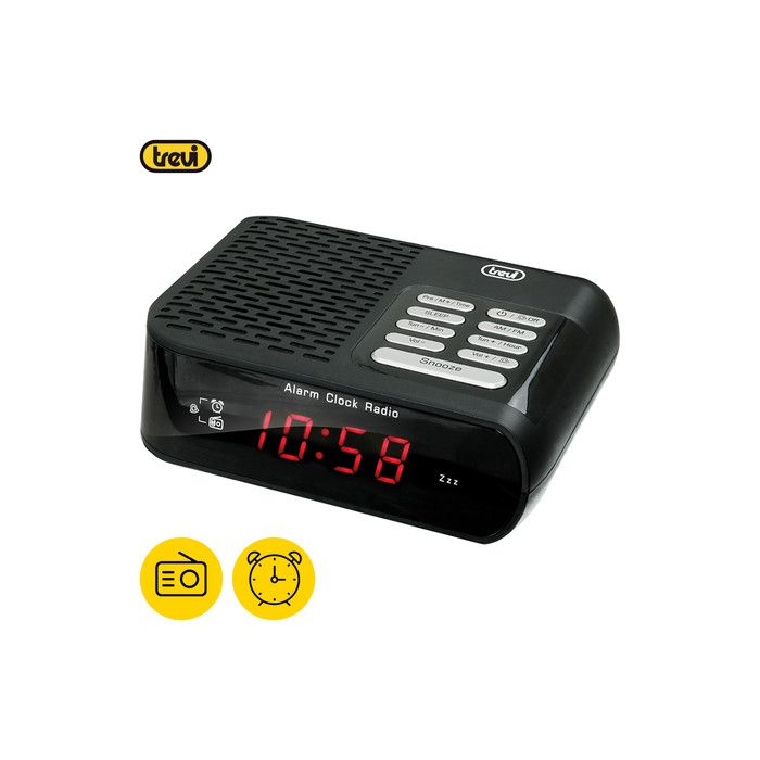 TREVI RC 827 Digital Radio alarm ura, FM Radio, Snooze, Sleep, črna