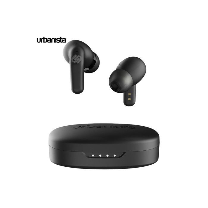 URBANISTA SEOUL brezžične slušalke, Bluetooth® 5.2, TWS, do 32 ur predvajanja, upravljanje na dotik, brezžično polnjenje, nizka zakasnitev, črne (Midnight Black)