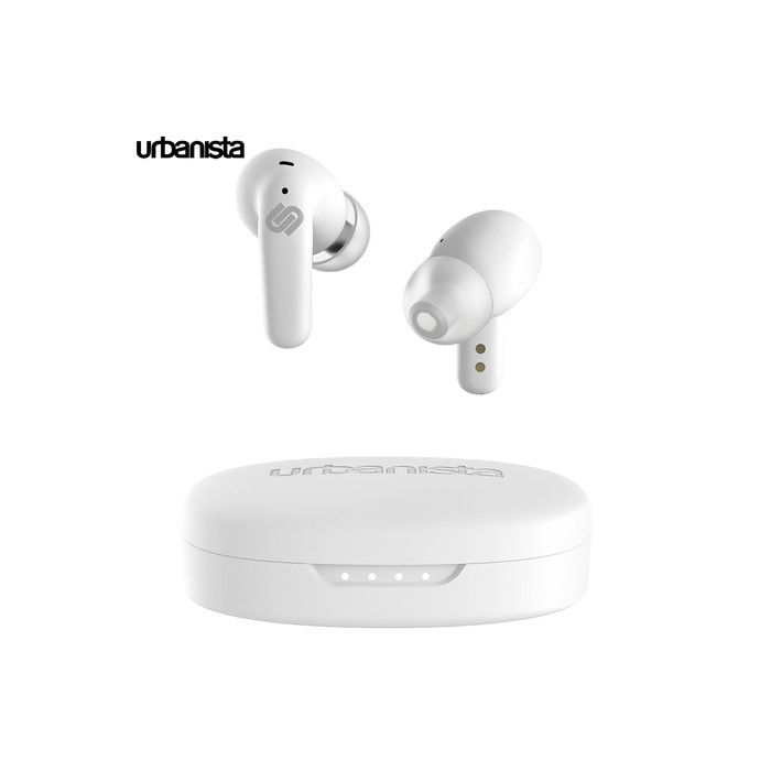 URBANISTA SEOUL brezžične slušalke, Bluetooth® 5.2, TWS, do 32 ur predvajanja, upravljanje na dotik, brezžično polnjenje, nizka zakasnitev, bele (Pearl White)