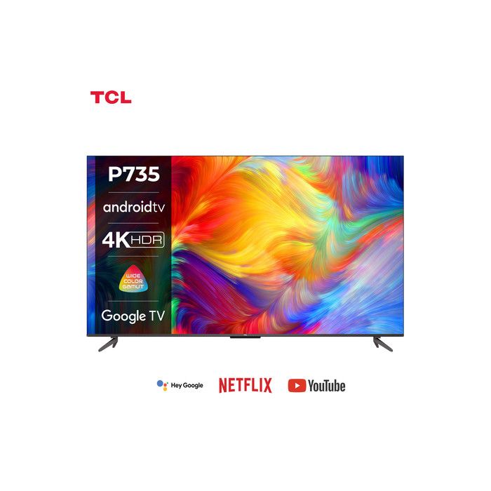 LED TV TCL 55P735, 140cm (55"), 4K UHD, Android TV, WiFi, Bluetooth, HDR Dolby Vision, Wide Colour Gamut, Motion Clarity, Dolby Atmos, Google Assistant