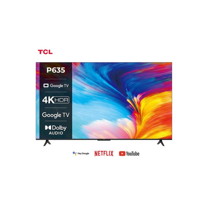 LED TV TCL 58P635, 147cm (58"), 4K UHD, Android, Google TV, WiFi, Bluetooth, HDR10, Dolby Audio, HDMI