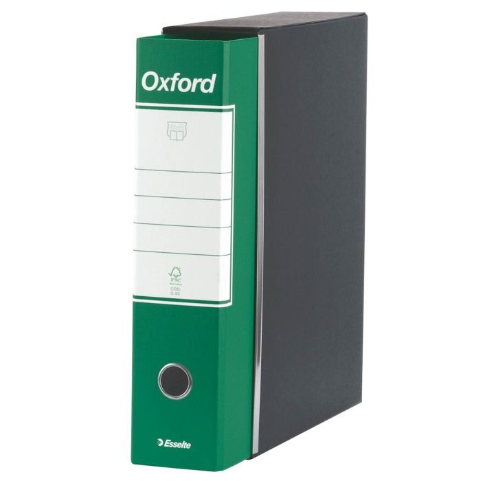 Esselte registrator v škatli Oxford, A4, 80 mm, zelen