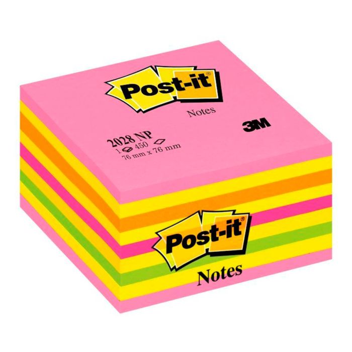 3M samolepilna kocka Post-it, 2028-NP, LOLLIPOP pink