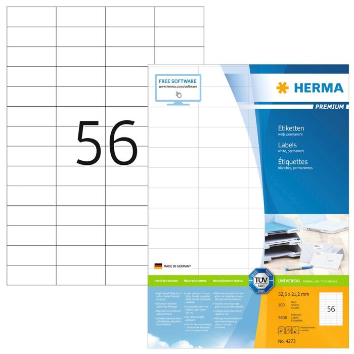 Herma etikete Superprint, 52.5x21.2 mm, 100/1