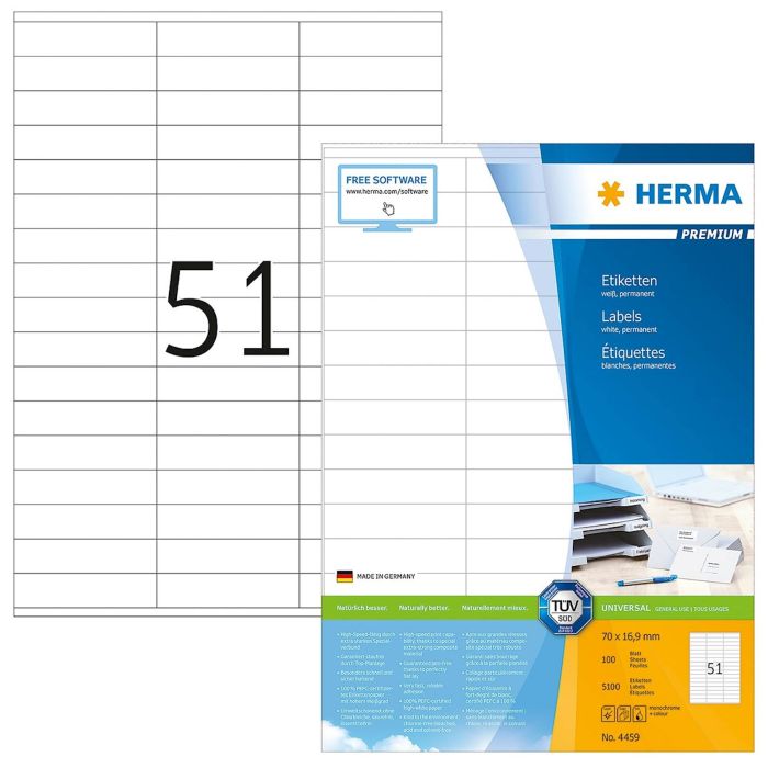 Herma etikete Superprint, 70x16.9 mm, 100/1
