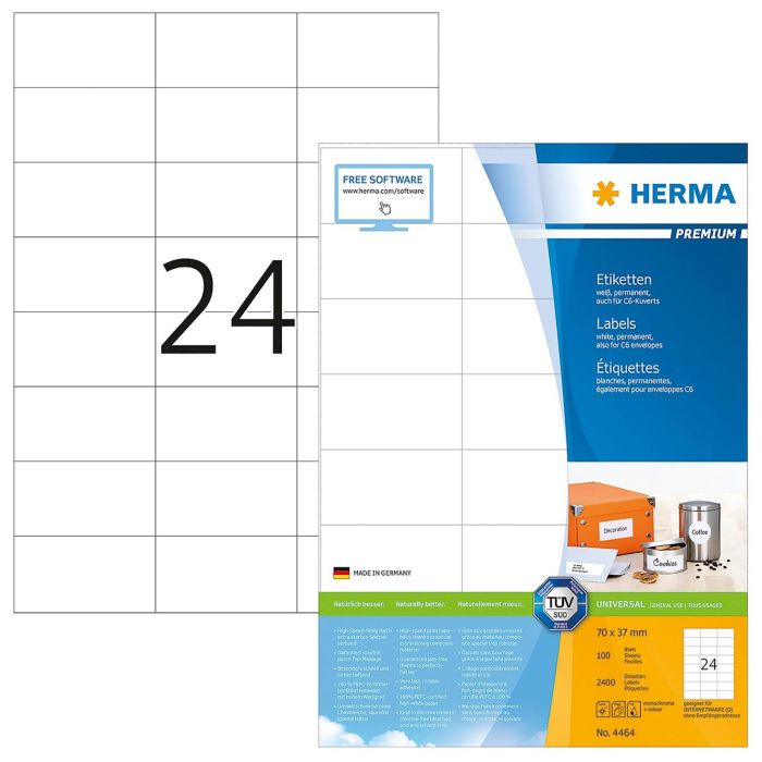 Herma etikete Superprint, 70x37 mm, 100/1