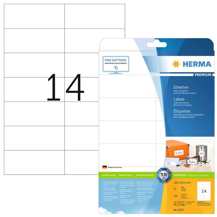 Herma etikete Superprint Premium 105x42,3, 25/1