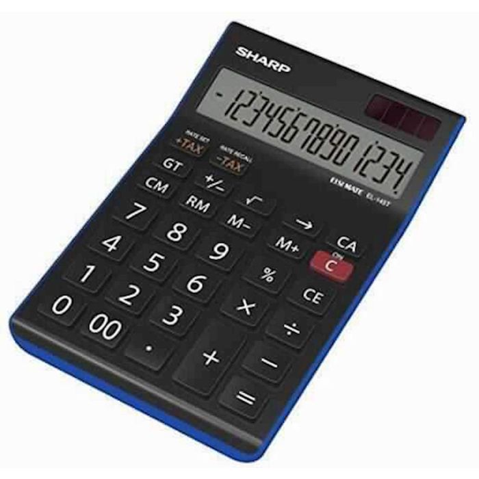 SHARP kalkulator, EL145TBL, 14M, namizni
