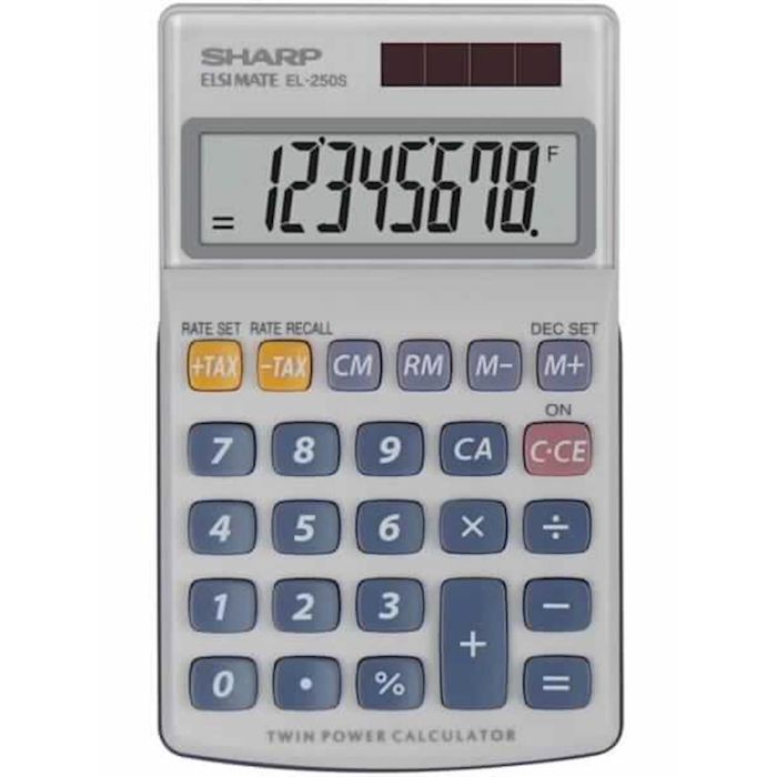 SHARP kalkulator EL250S, 8M, žepni
