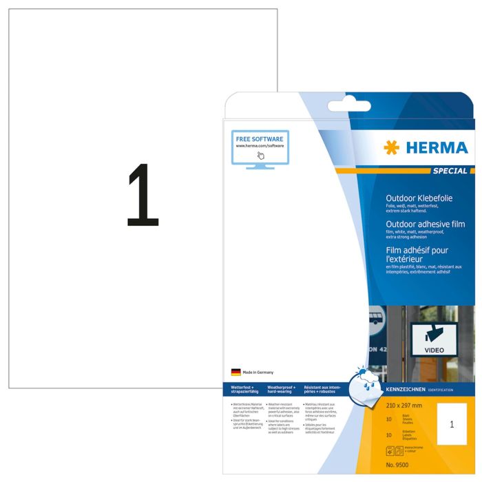 Herma etikete Superprint Outdoor, 210x297 mm, 10/1