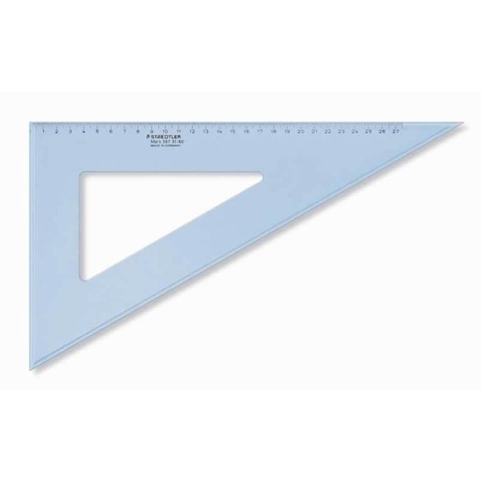 Steadtler trikotnik Transparent, moder, 60/30 stopinj, 31 cm