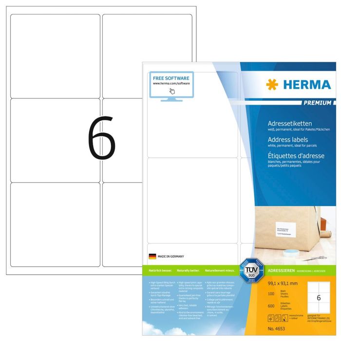 Herma etikete Superprint Premium, 99.1 x 93.1, 100/1