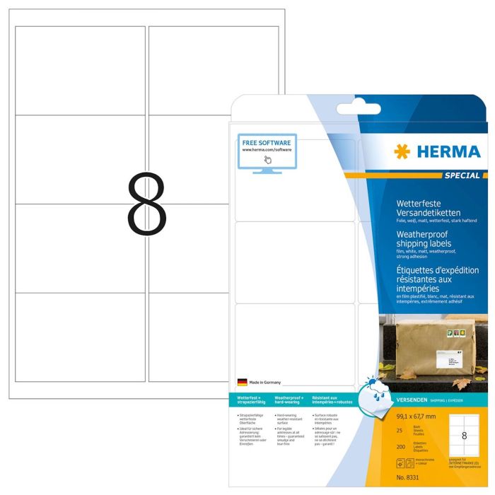 Herma odpremne etikete Superprint Premium, 99,1x67,7 mm, 25/1