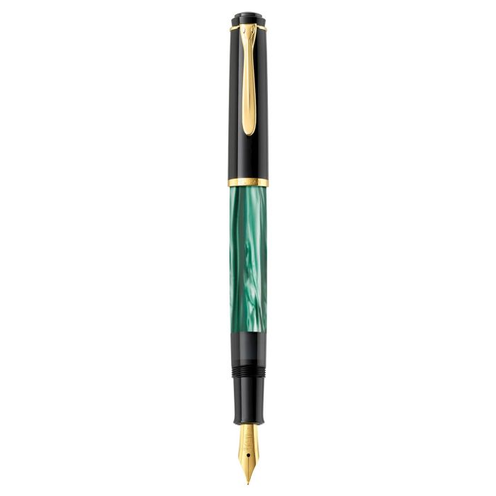 Pelikan nalivno pero M200, marmorirano zelen, M konica, v darilni škatli