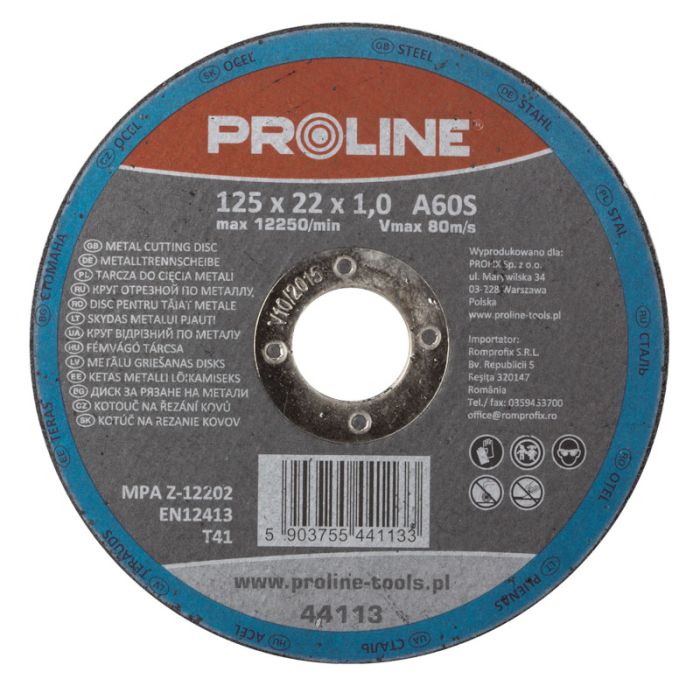Rezalna plošča za kovino t41,125x2,5x22a60s Proline 44112