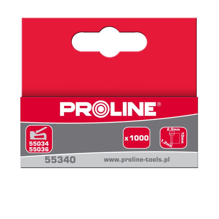 Sponke tip e/j 12mm 2,0*1,2mm 1000kom PROLINE PROLINE-PROFIX 55342