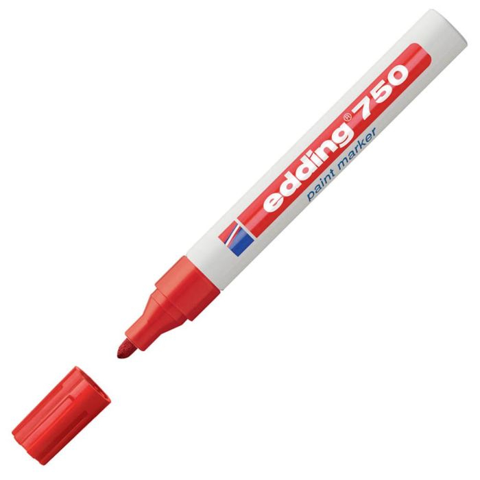 Marker z lakom Edding E-750, 2-4 mm, rdeč 10 kosov