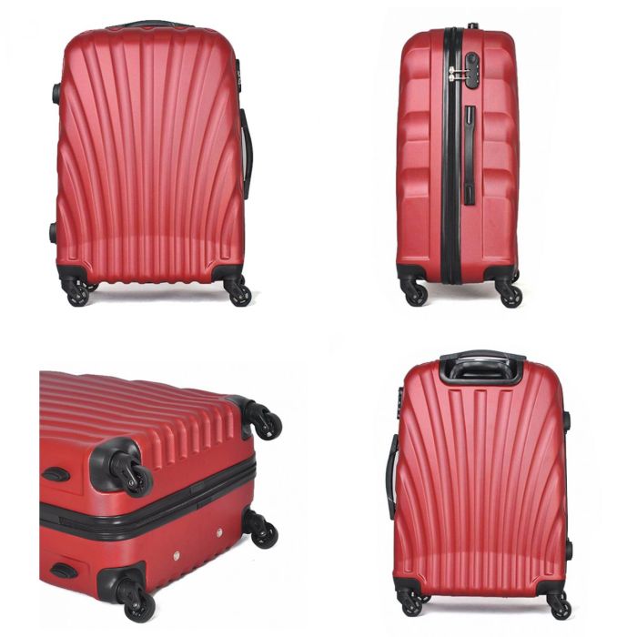 Potovalni kovček 28' ABS v rdeči barvi