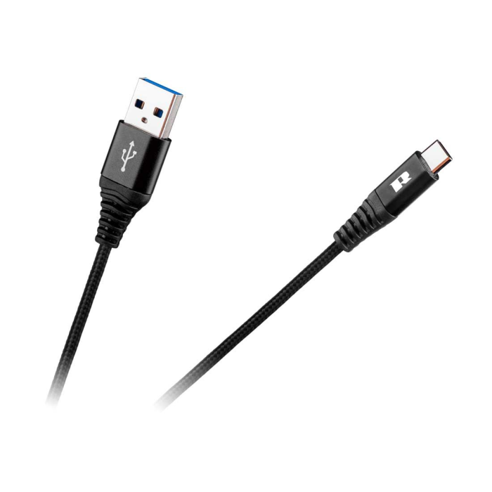 USB kabel Rebel 2.0 M.- tip C. M., črne barve, 2m CC-129-RB200B