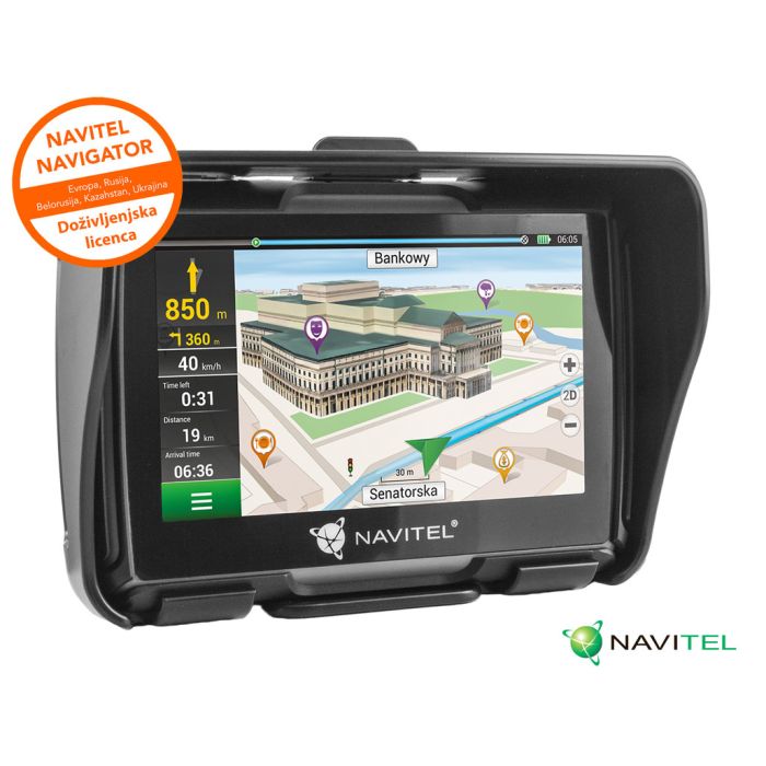 GPS navigacija NAVITEL G550 MOTO, za motoriste, 4.3'', IP67, 4.3'', MicroSD, + karte celotne Evrope (lifetime update)