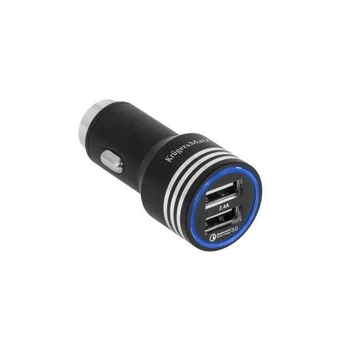 USB avto - polnilec Kruger & Matz 2xUSB 4800mA s funkcijo Quick Charge 3.0 KM0212