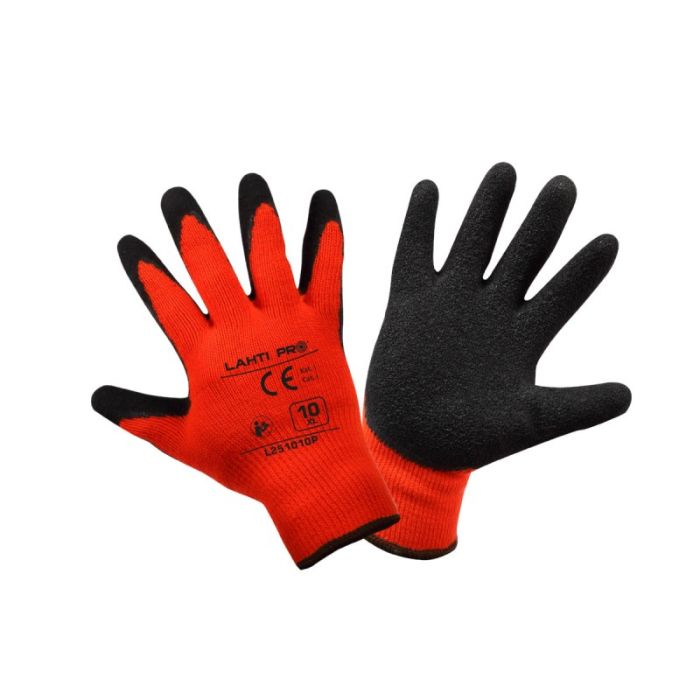 Rokavice zimske črno-oranžne ,"8", ce, LAHTI l251008k
