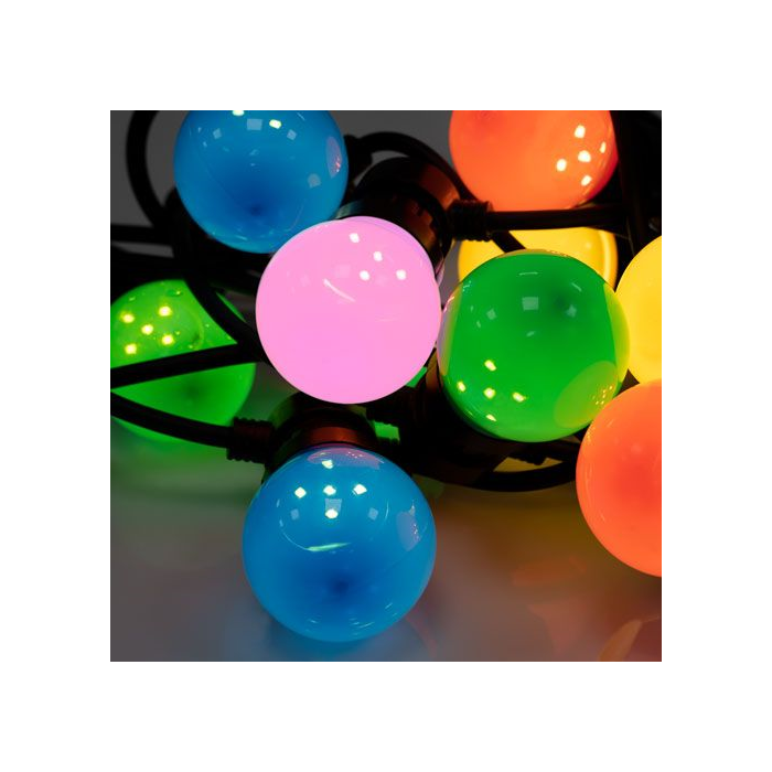 LED lučke božične REBEL, kroglice večbarvne, 6m, RGB, IP44