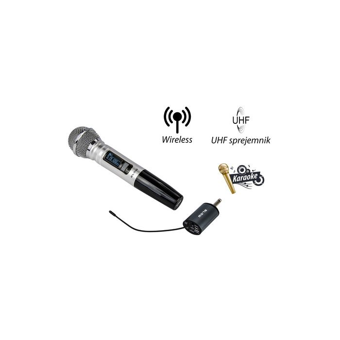 BLOW PRM904 brezžični ročni mikrofon, JACK palica, UHF sprejemnik