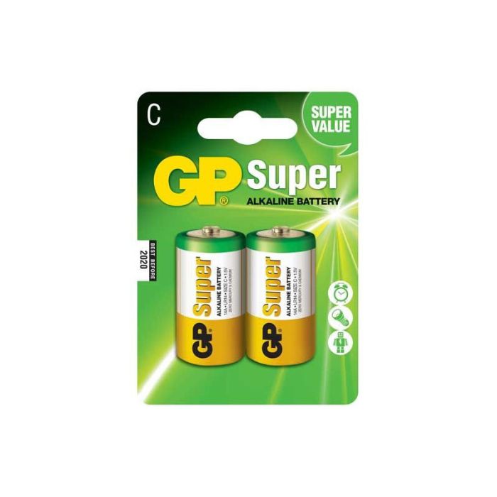 Baterija alkalna GP GP14A-BL2 SUPER ALKALNA  R14-C 1.5V 2/1