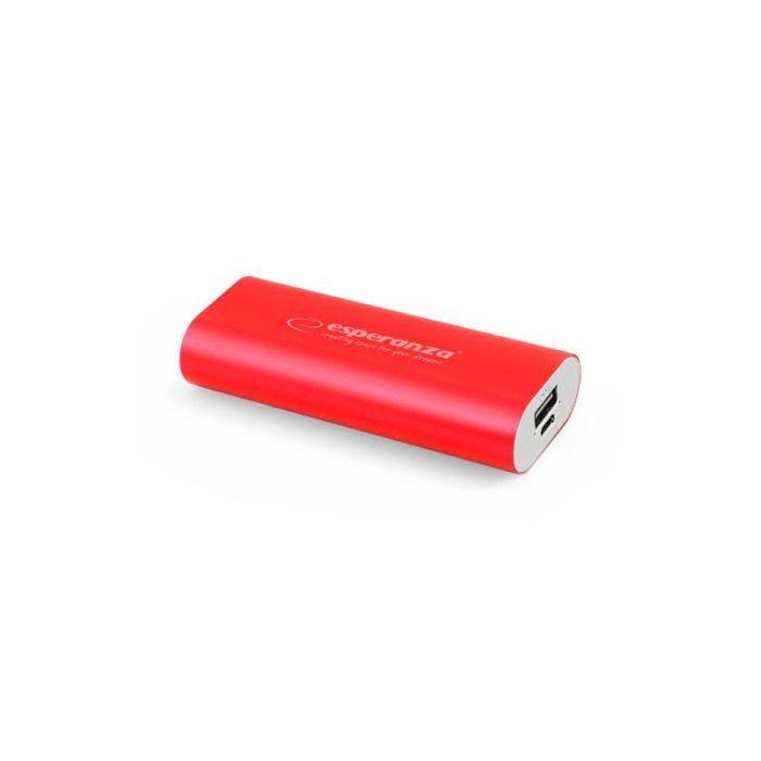 Baterijska banka ESPERANZA HADRON CC-BAT105R 4400mAh z USB priključkom, rdeče barve